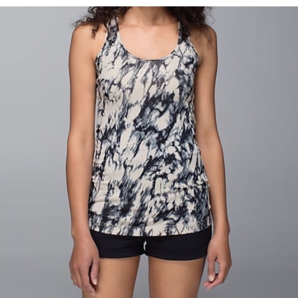 Black and White Marble Lululemon Workout Top! - Picture 5 of 5